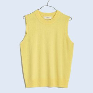 Madewell Women's Hux Crewneck Cashmere Sweater Vest - Size Medium